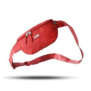 Foldie Red RFID-Blocking Crossbody Fanny Pack With Lockable Zipper & Cut-Resista